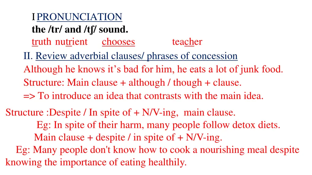 i pronunciation the tr and t sound truth nutrient