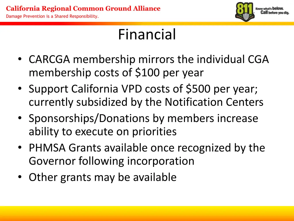 california regional common ground alliance 8
