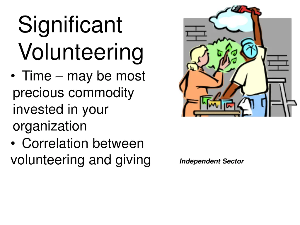 significant volunteering time may be most