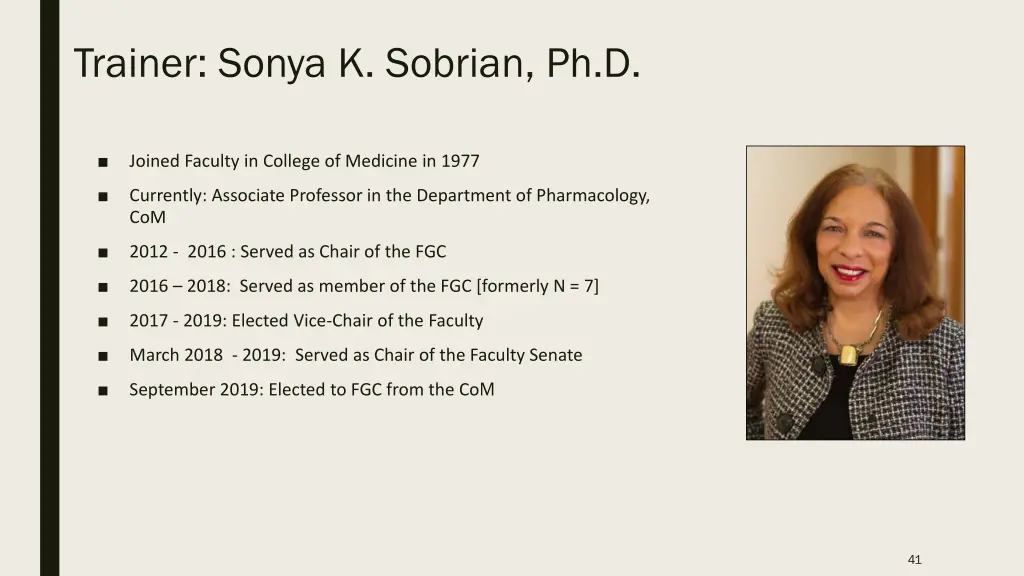 trainer sonya k sobrian ph d