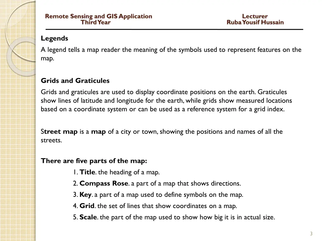 remote sensing and gis application lecturer third 1