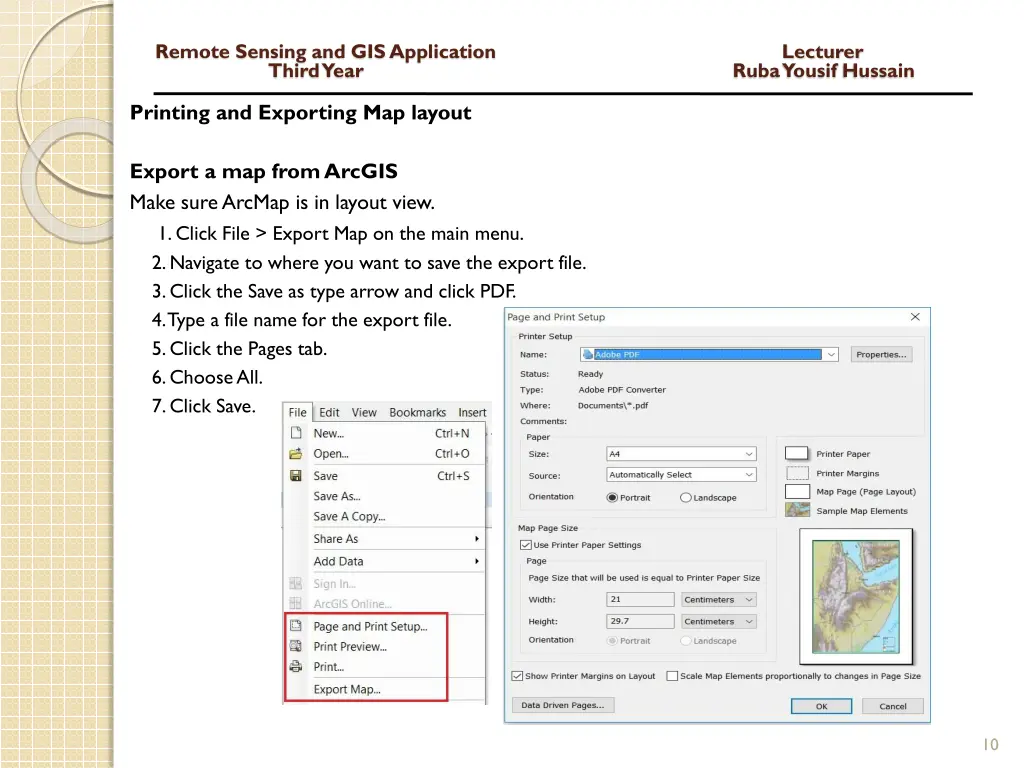 remote sensing and gis application lecturer third 8