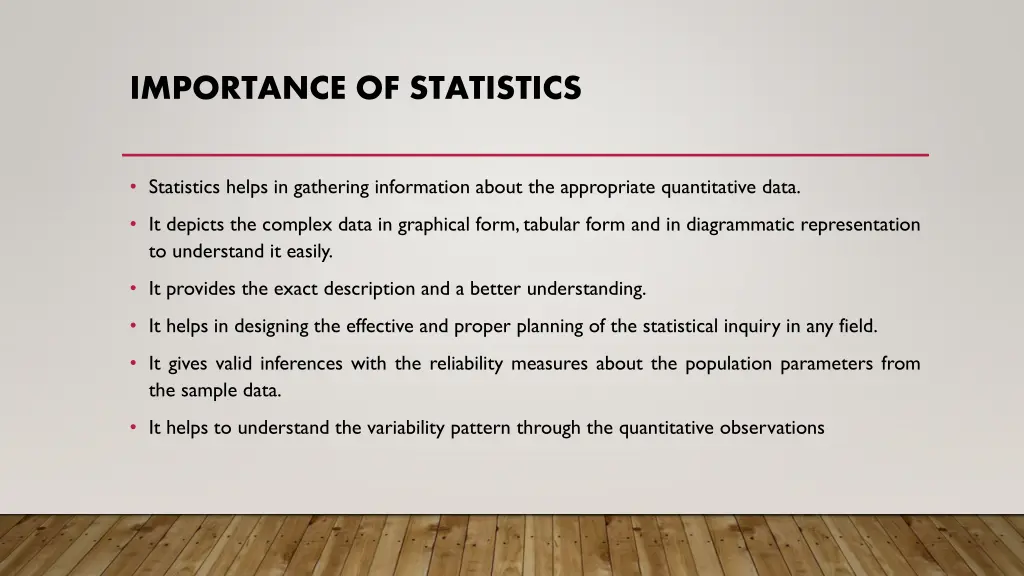 importance of statistics