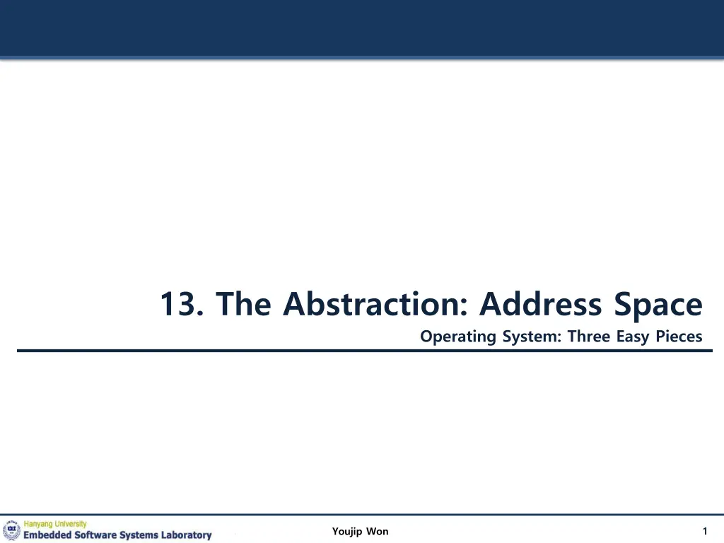 13 the abstraction address space operating system