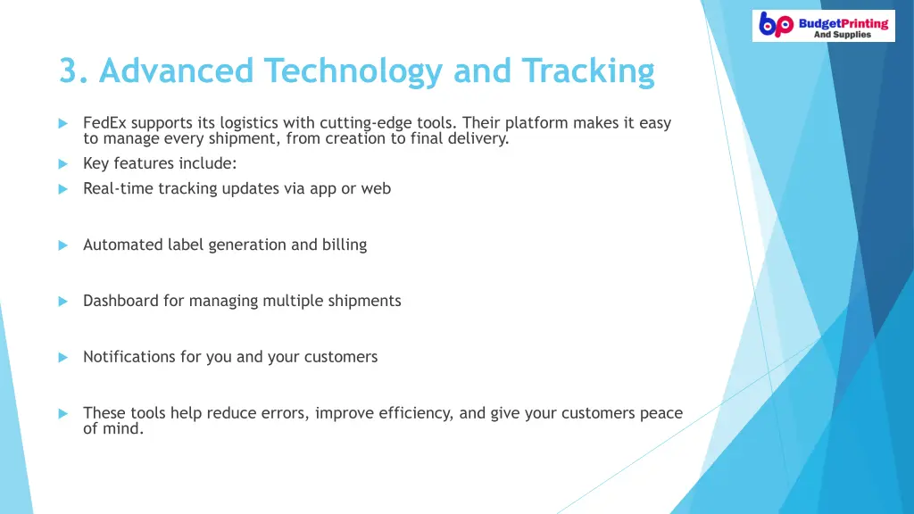3 advanced technology and tracking