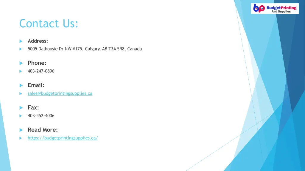 contact us