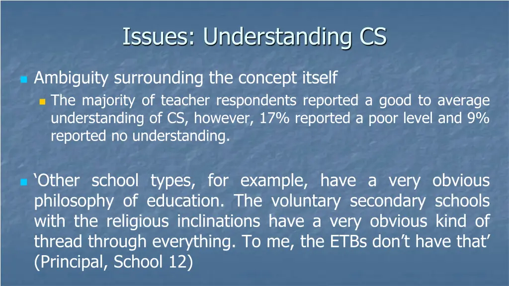 issues understanding cs