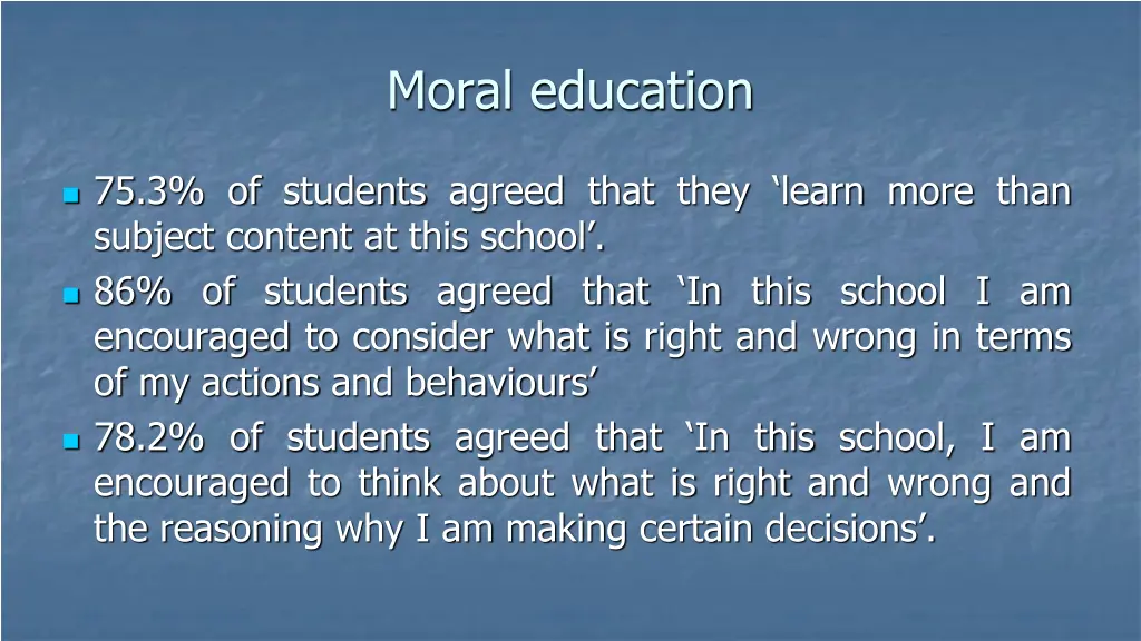 moral education