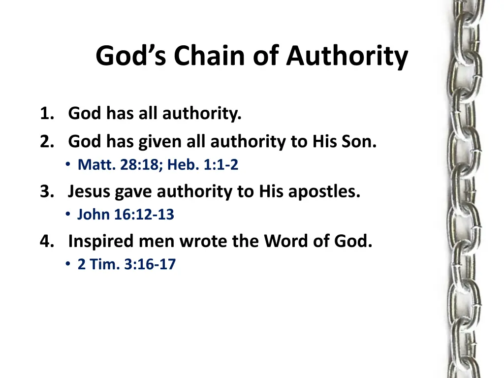 god s chain of authority