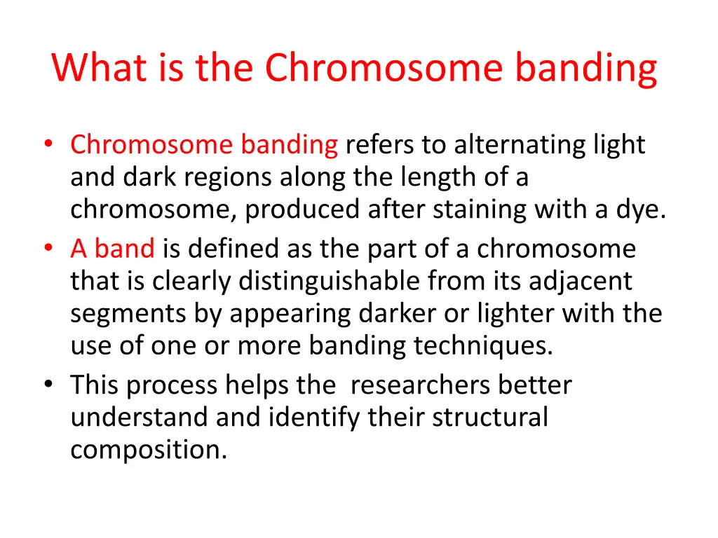 what is the chromosome banding