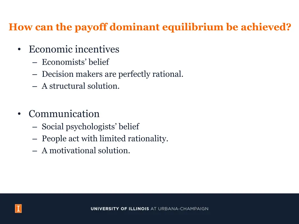 how can the payoff dominant equilibrium