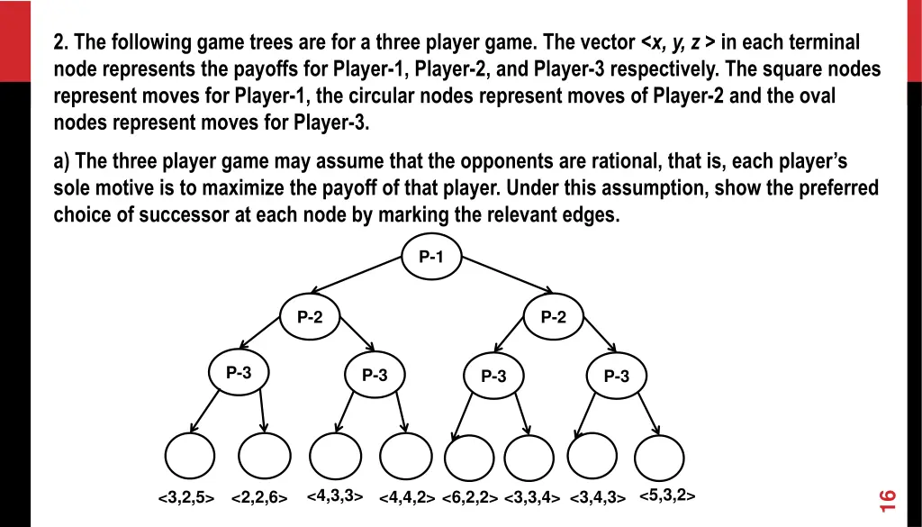 2 the following game trees are for a three player
