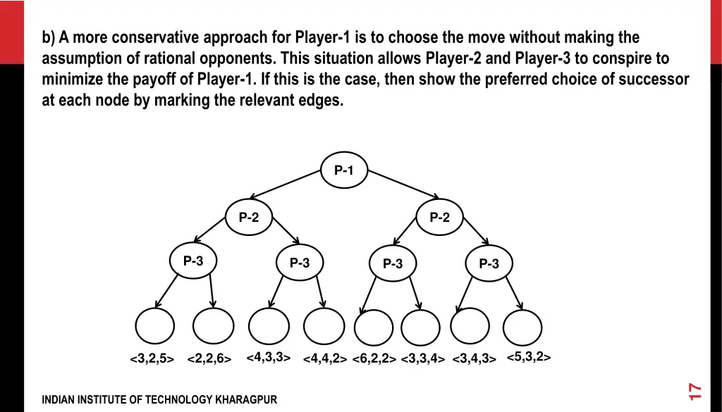 b a more conservative approach for player