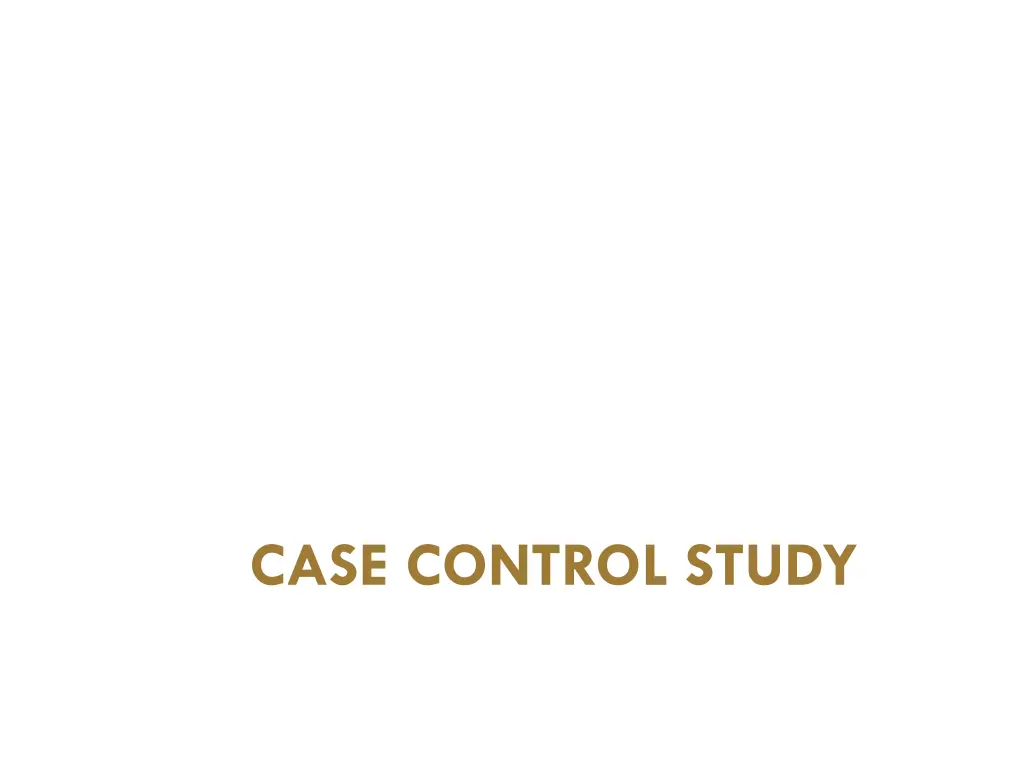 case control study