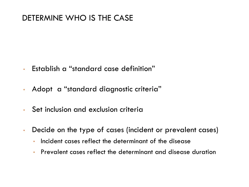 determine who is the case