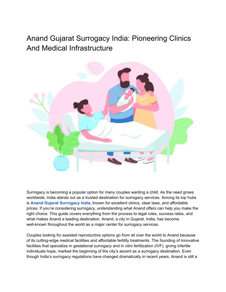 anand gujarat surrogacy india pioneering clinics