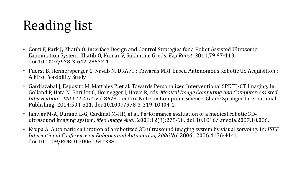reading list 1
