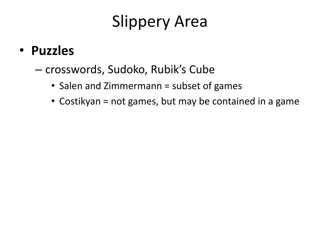 slippery area