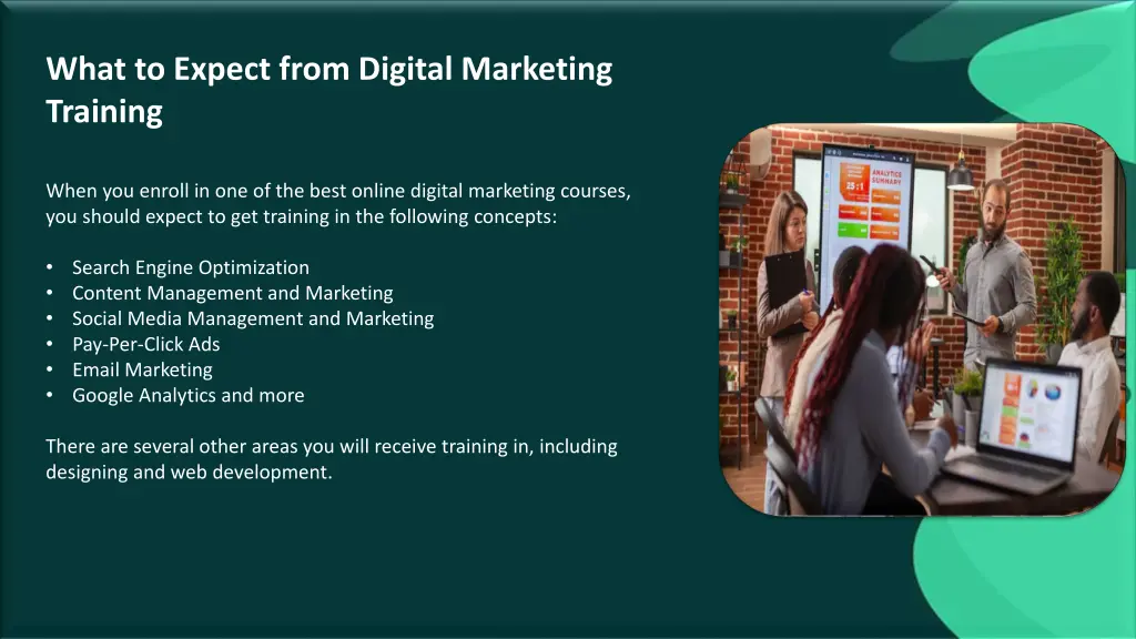 what to expect from digital marketing training