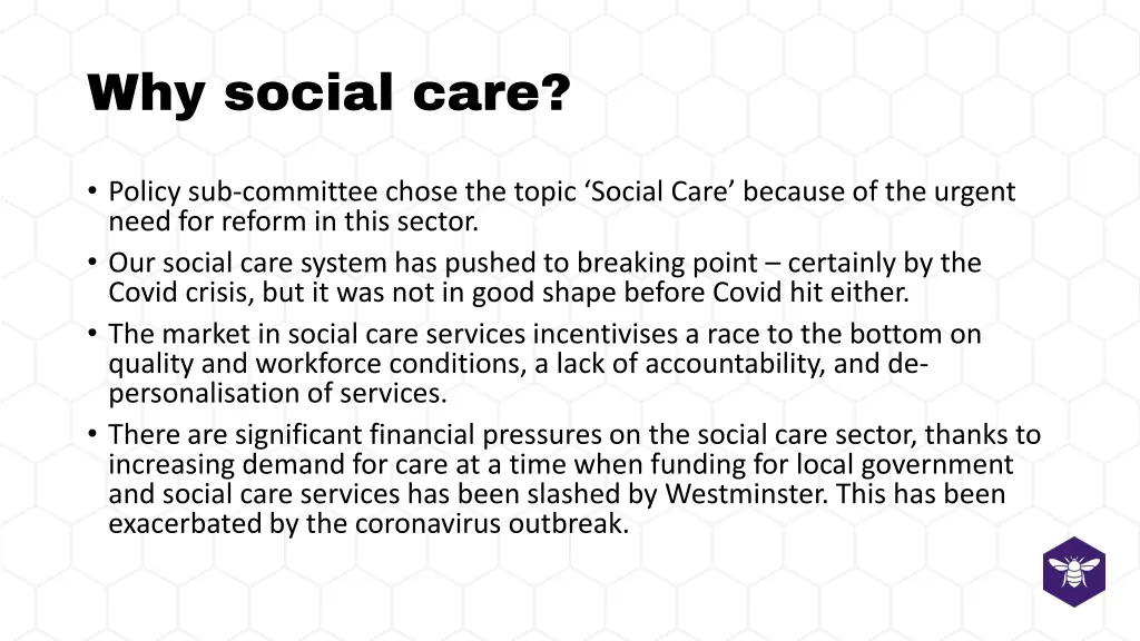 why social care