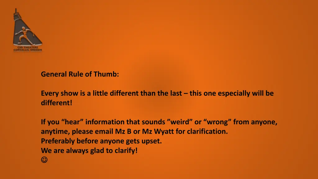 general rule of thumb