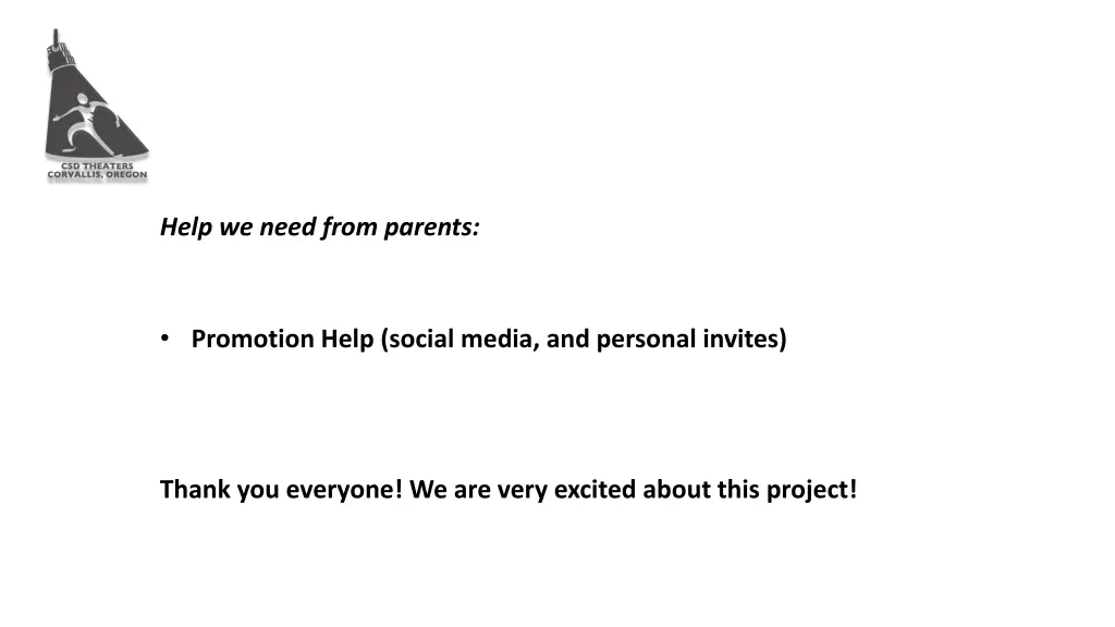 help we need from parents