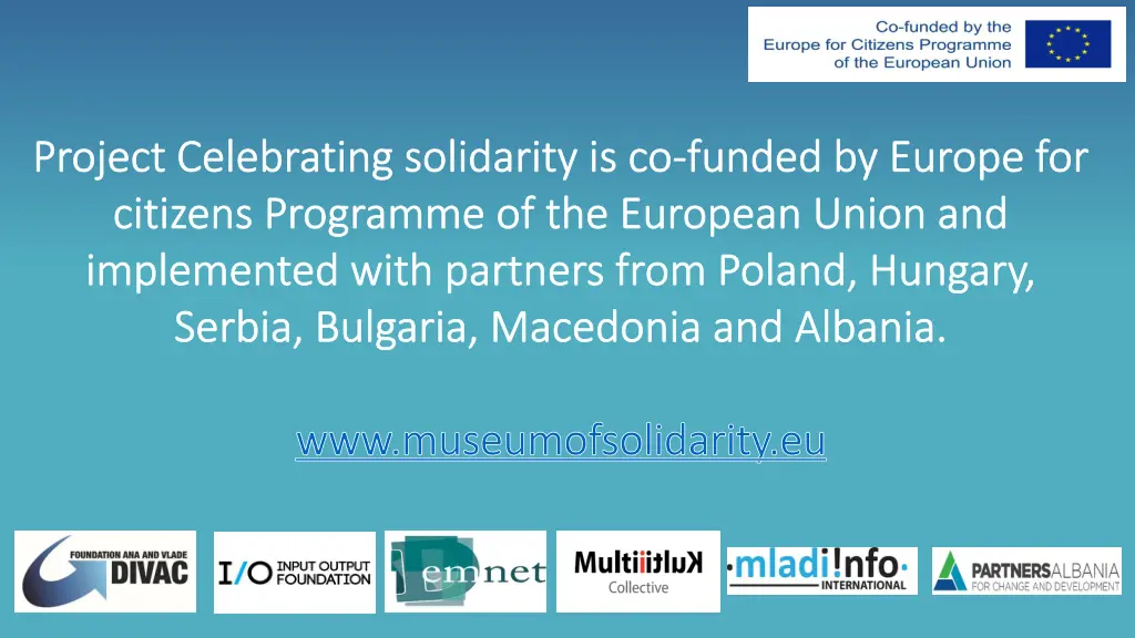 project celebrating solidarity is co funded