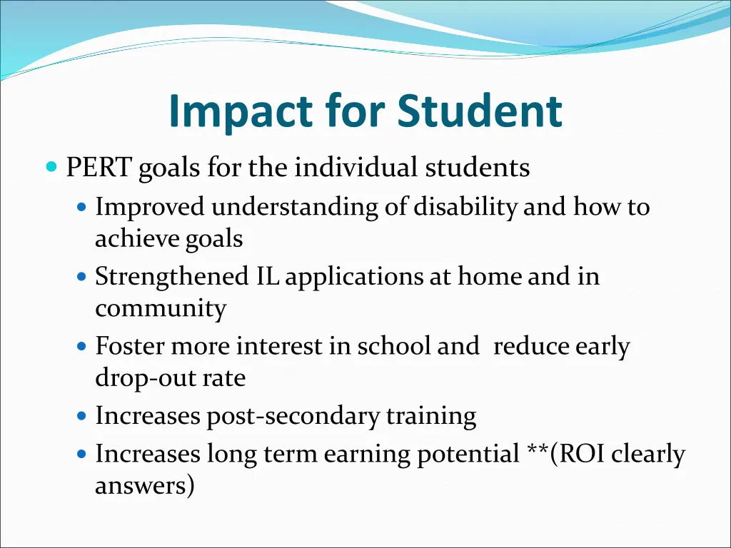 impact for student