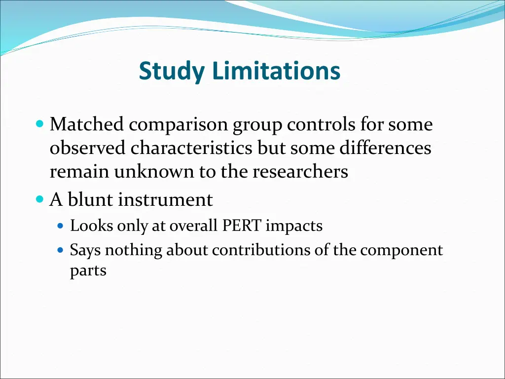 study limitations