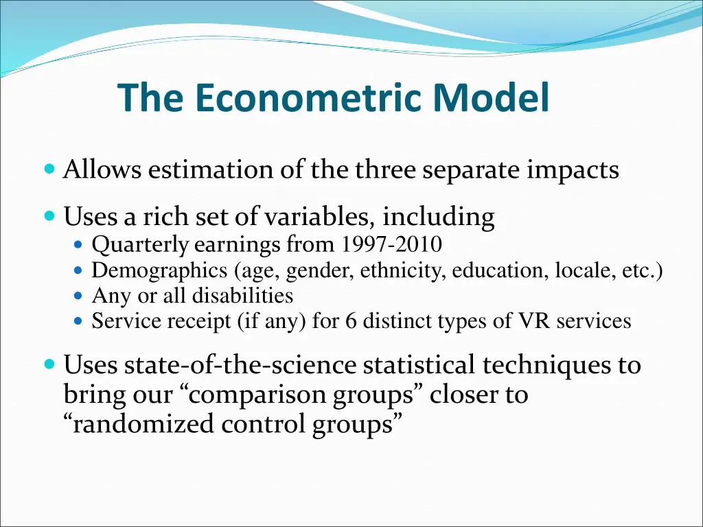 the econometric model
