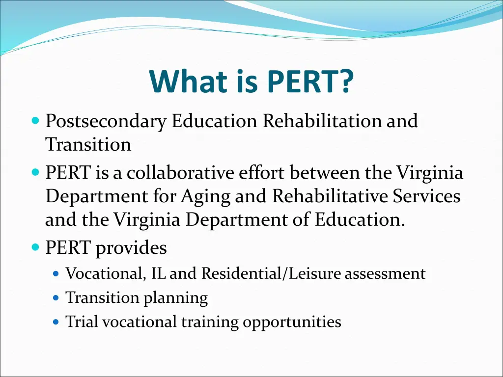 what is pert