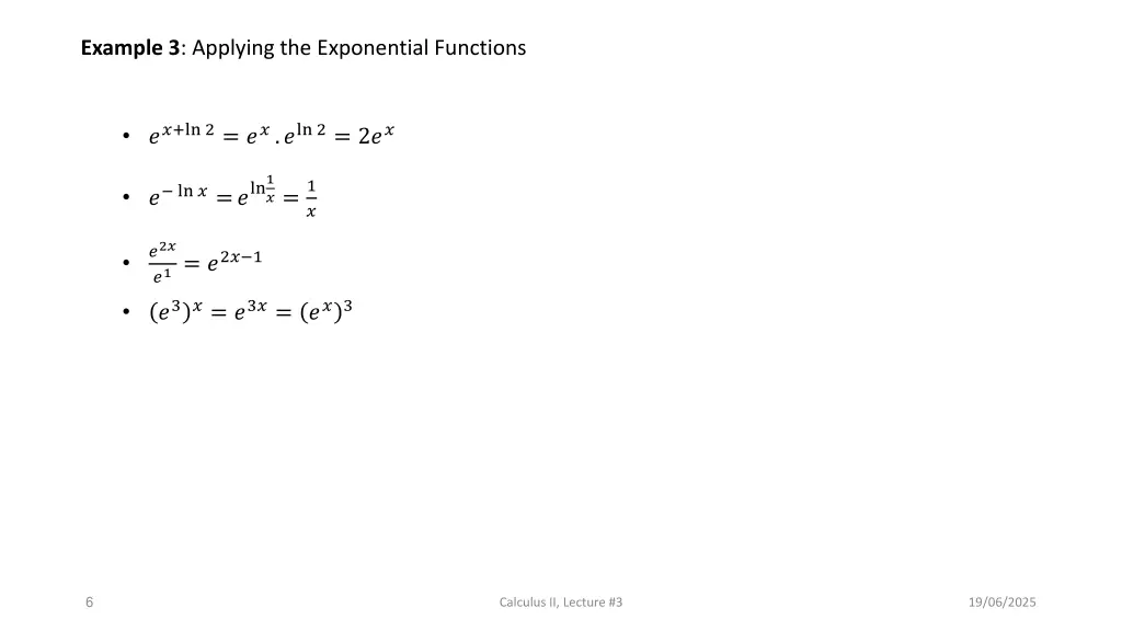 example 3 applying the exponential functions