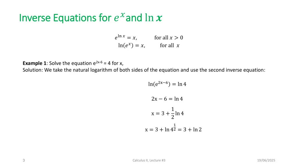 inverse equations for inverse equations for and