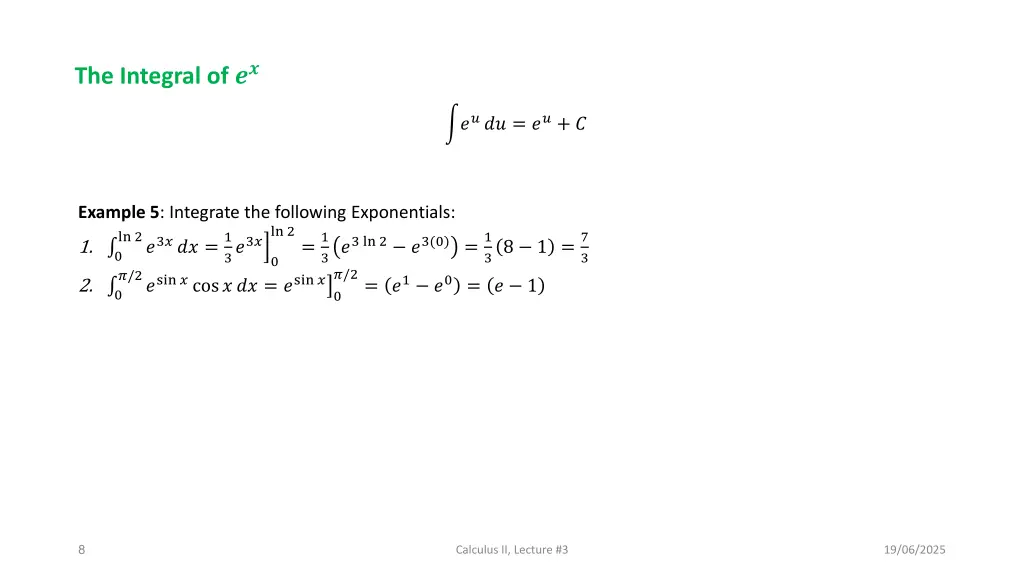 the integral of