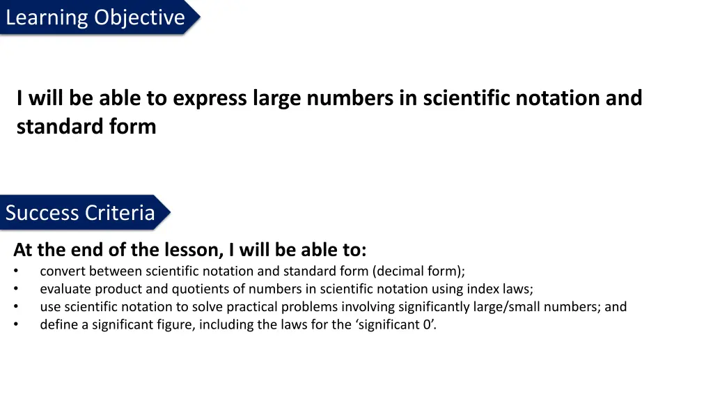learning objective