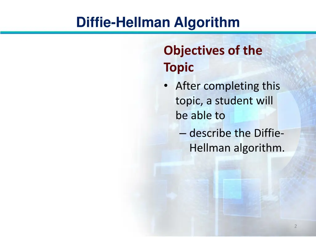 diffie hellman algorithm 1