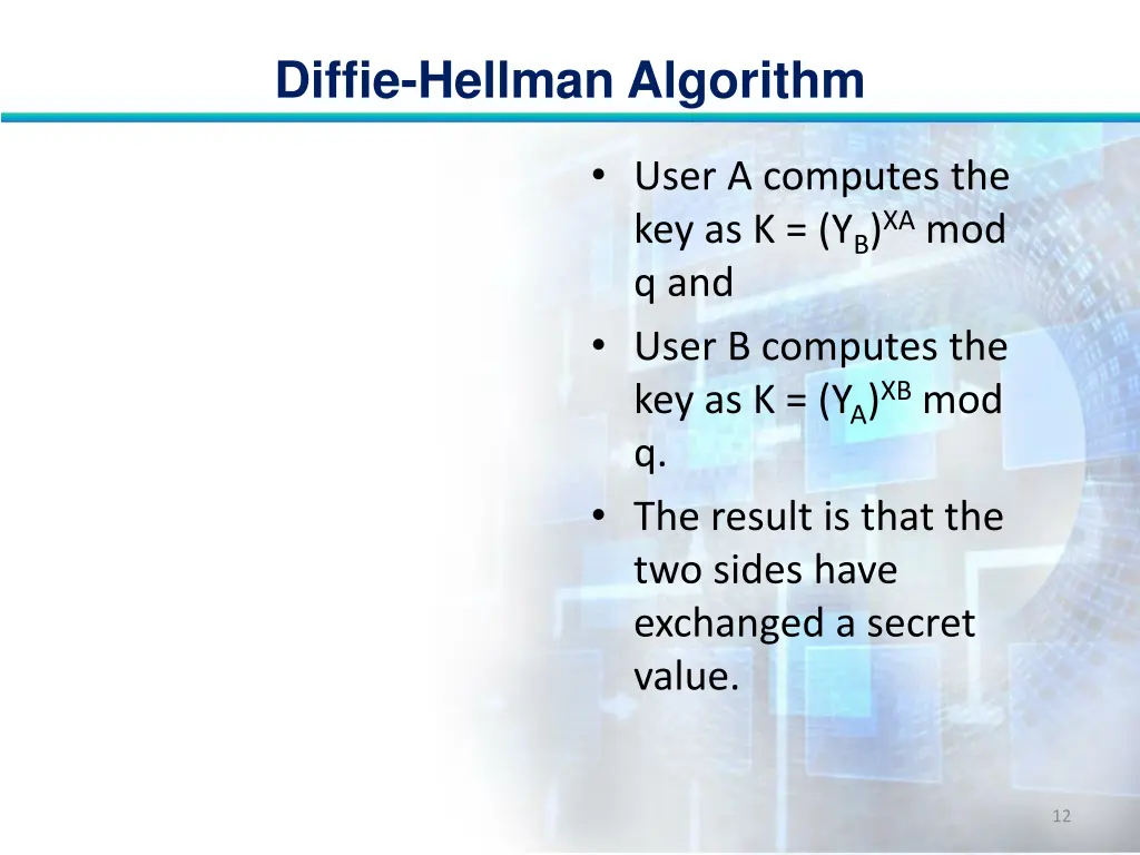 diffie hellman algorithm 11