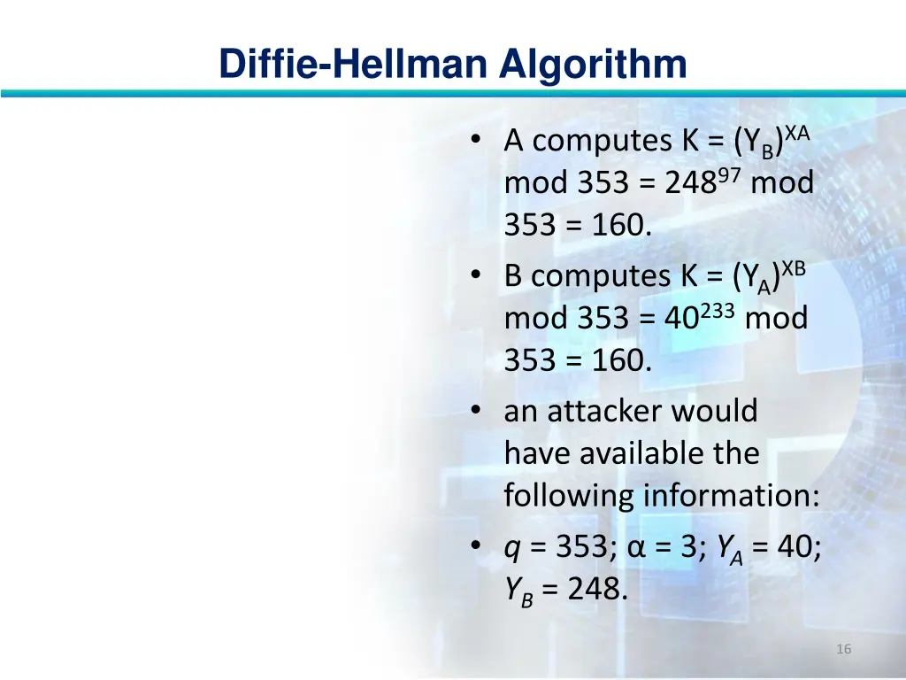 diffie hellman algorithm 15