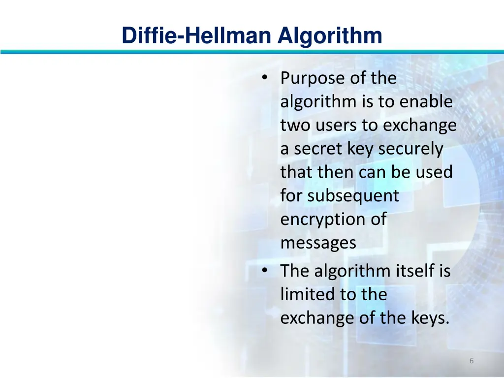 diffie hellman algorithm 5