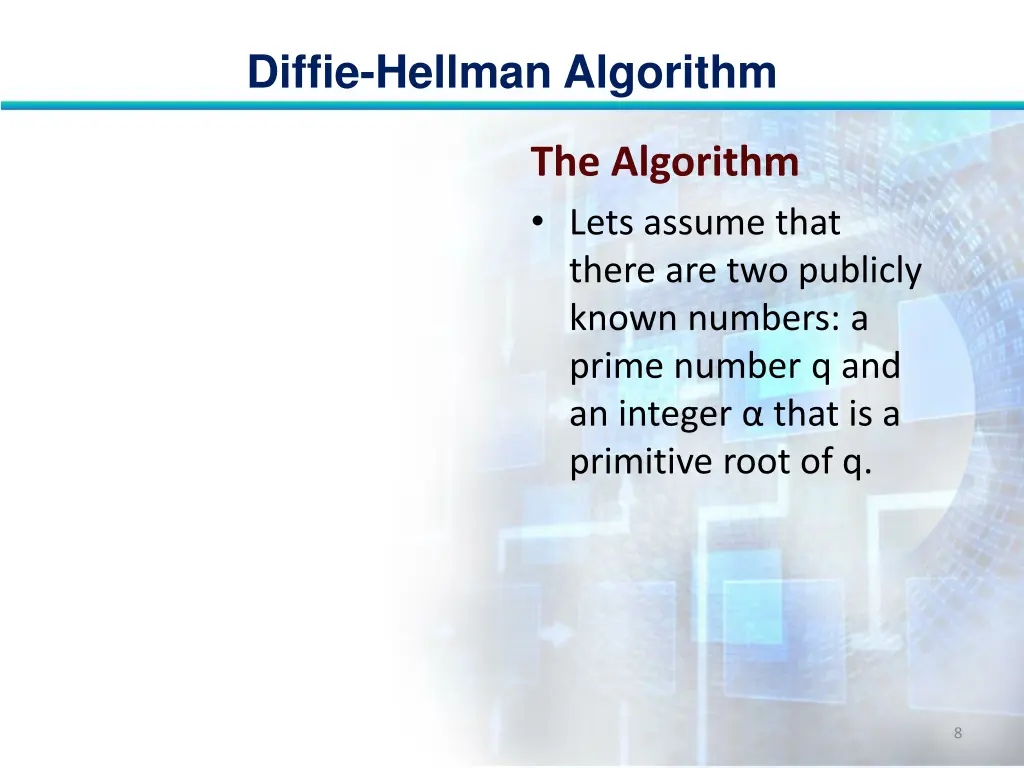diffie hellman algorithm 7