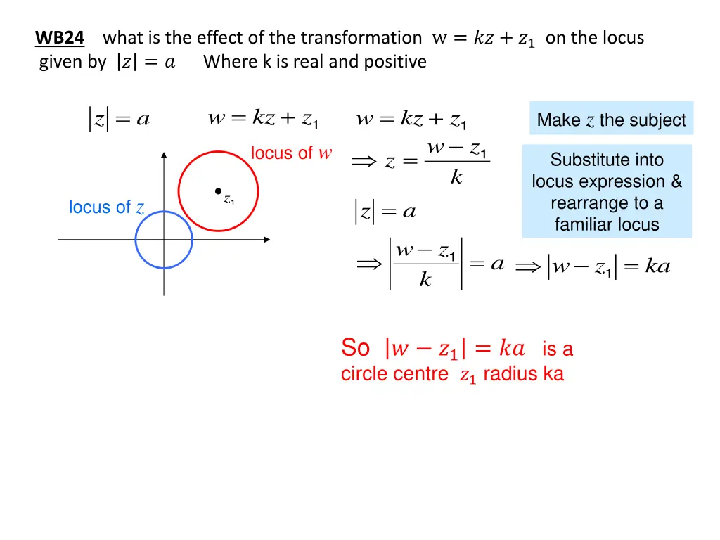 wb24 what is the effect of the transformation