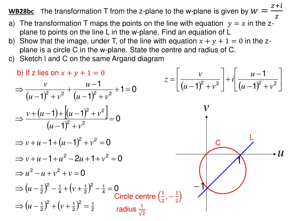 wb28bc t he transformation t from the z plane