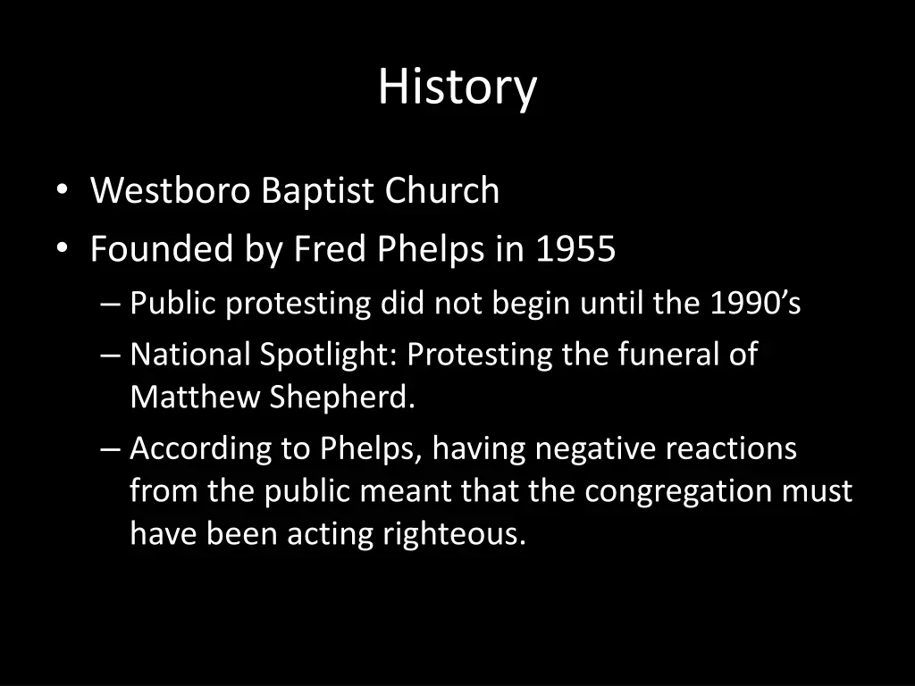 history