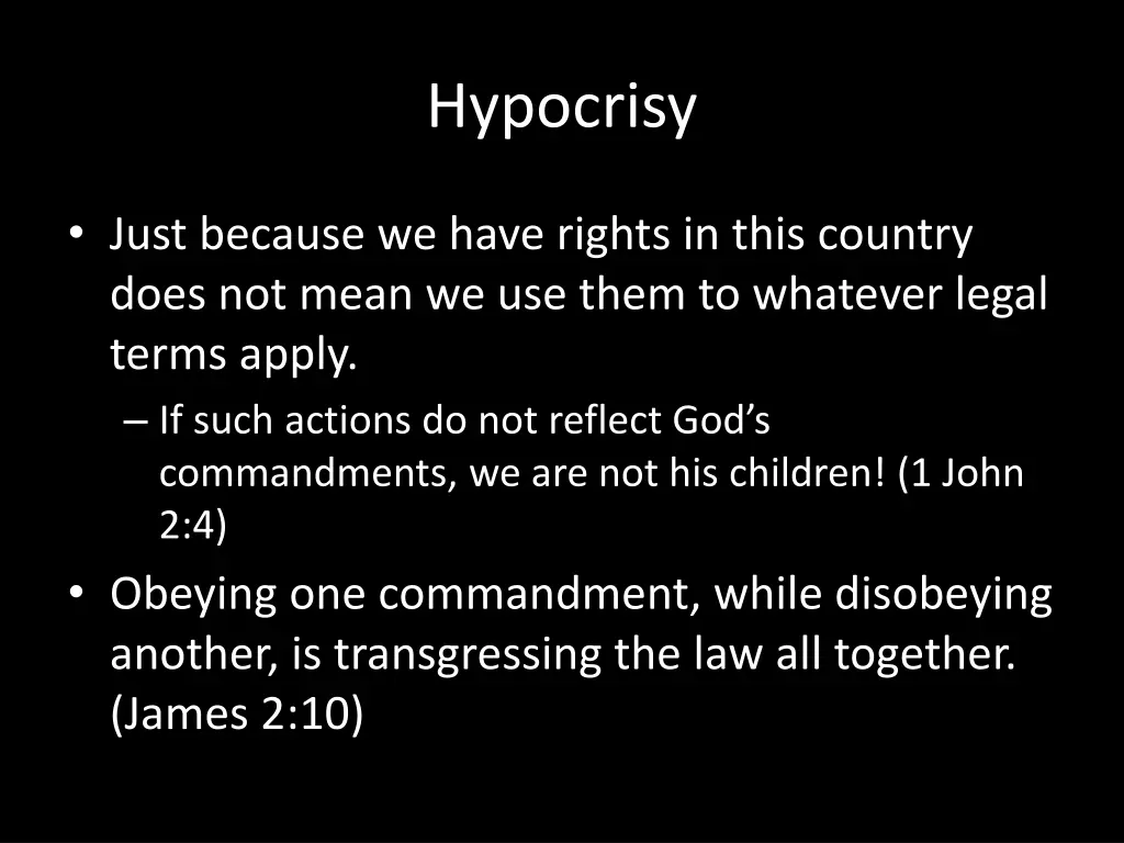 hypocrisy