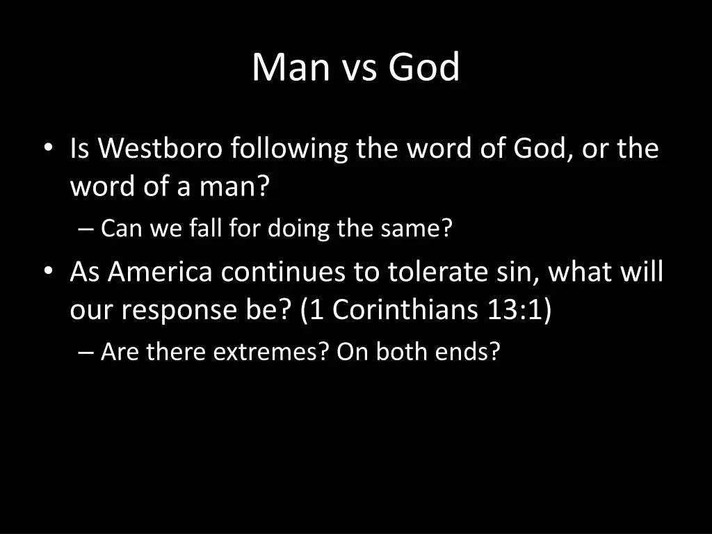 man vs god