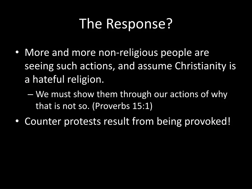 the response