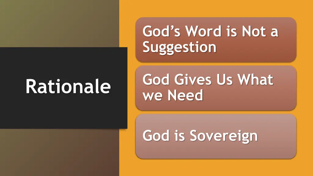 god s word is not a suggestion