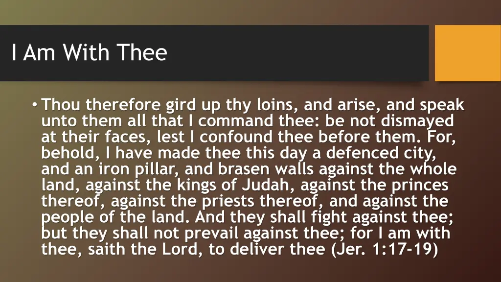i am with thee