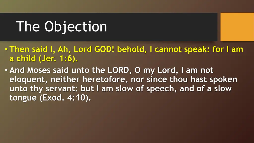 the objection