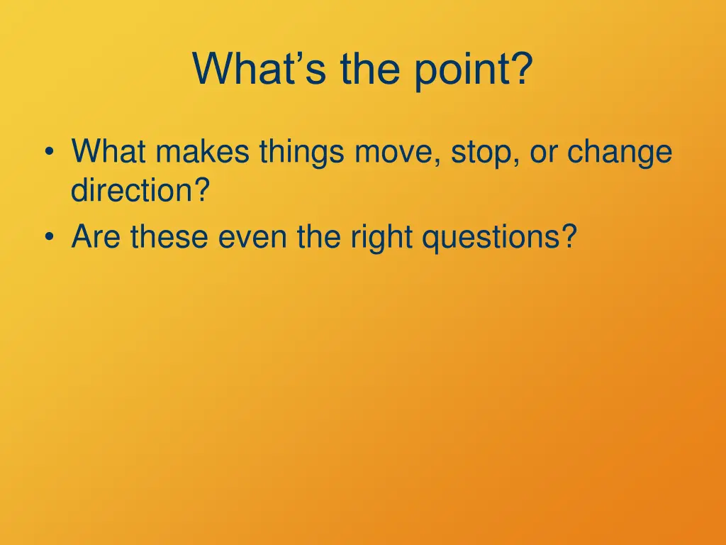 what s the point